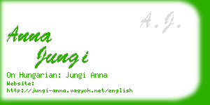 anna jungi business card